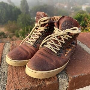 Inkkas Camping Boot Leather Textile Brown W7 M9 EUR 40 Gorpcore Boho Artisan